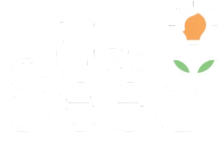 NewSeed - Logo com bulbo laranja e folhas verdes simbolizando crescimento e inovação